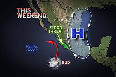 Hurricane Bud forecast from Accuweather