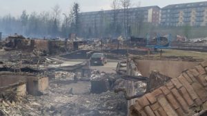 Fort McMurray wildfire damage (photo from the BBC)