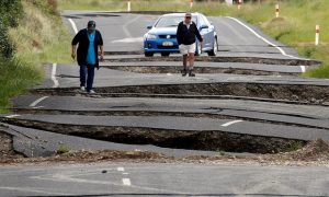 New Zealand earthquake damage picture from the Guardian