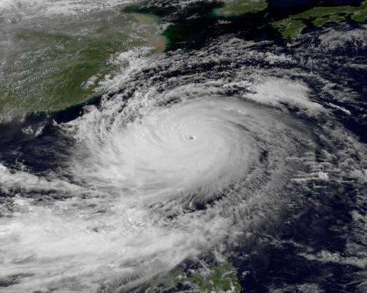 Hong Kong typhoon satellite image