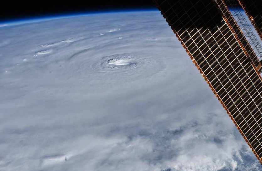 Hurricane image taken from the International Space Station
