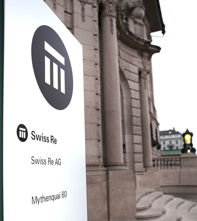 Swiss Re building logo