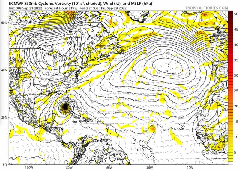 EC Fast model tropical storm or hurricane Hermine