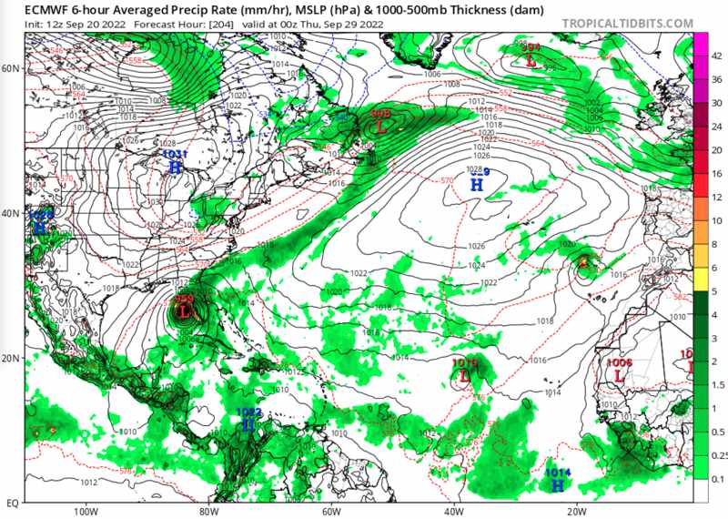 ECMWF model tropical storm or hurricane Hermine