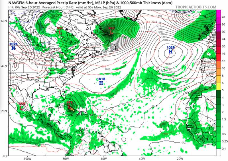 NAVGEM model tropical storm or hurricane Hermine