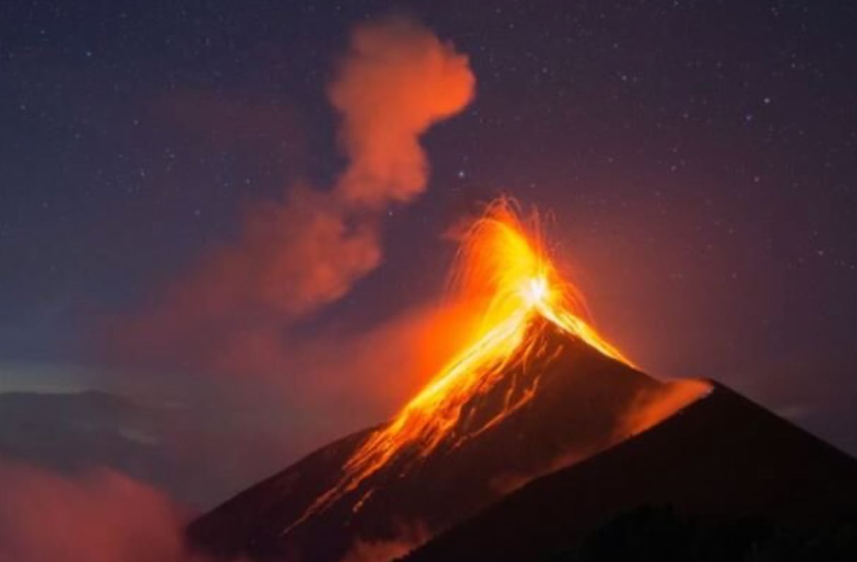 Fuego Guatemala eruption image via Mehr News Agency